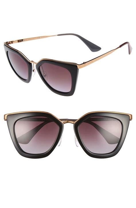 52mm cat eye sunglasses prada|Prada cat eye studded sunglasses.